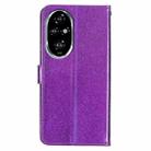 For Honor 200 Pro Glitter Powder Flip Leather Phone Case(Purple) - 3