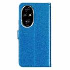 For Honor 200 Pro Glitter Powder Flip Leather Phone Case(Blue) - 3