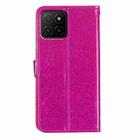 For Honor X5b 4G Glitter Powder Flip Leather Phone Case(Rose Red) - 3