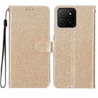 For Honor X5b 4G Glitter Powder Flip Leather Phone Case(Gold) - 1