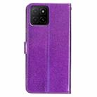 For Honor X5b 4G Glitter Powder Flip Leather Phone Case(Purple) - 3