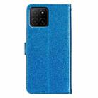 For Honor X5b 4G Glitter Powder Flip Leather Phone Case(Blue) - 3