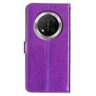 For Honor X9c 5G Glitter Powder Flip Leather Phone Case(Purple) - 3