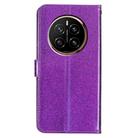 For Honor Magic7 Glitter Powder Flip Leather Phone Case(Purple) - 3