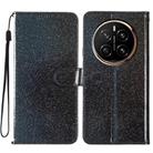For Honor Magic7 Pro Glitter Powder Flip Leather Phone Case(Black) - 1