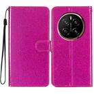For Honor Magic7 Pro Glitter Powder Flip Leather Phone Case(Rose Red) - 1
