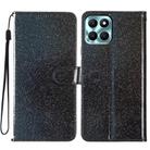 For Honor X6c 4G Glitter Powder Flip Leather Phone Case(Black) - 1