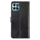 For Honor X6c 4G Glitter Powder Flip Leather Phone Case(Black) - 3