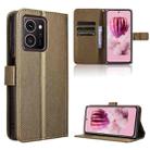 For HMD Skyline Diamond Texture Leather Phone Case(Brown) - 1