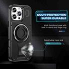 For iPhone 16 Pro Ring Holder Carbon Fiber PC Hybrid TPU Phone Case(Black) - 3