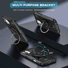 For iPhone 16 Plus Ring Holder Carbon Fiber PC Hybrid TPU Phone Case(Black) - 2