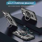 For iPhone 16 Plus Ring Holder Carbon Fiber PC Hybrid TPU Phone Case(Grey) - 2