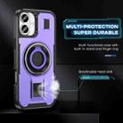 For iPhone 16 Ring Holder Carbon Fiber PC Hybrid TPU Phone Case(Purple) - 3