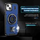 For iPhone 15 Plus / 14 Plus Ring Holder Carbon Fiber PC Hybrid TPU Phone Case(Blue) - 3