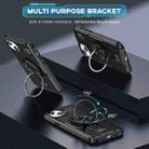 For iPhone 14 / 13 Ring Holder Carbon Fiber PC Hybrid TPU Phone Case(Black) - 2