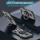 For iPhone 14 / 13 Ring Holder Carbon Fiber PC Hybrid TPU Phone Case(Grey) - 2