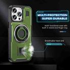 For iPhone 14 Pro Ring Holder Carbon Fiber PC Hybrid TPU Phone Case(Army Green) - 3