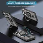 For iPhone 12 Pro Max Ring Holder Carbon Fiber PC Hybrid TPU Phone Case(Grey) - 2