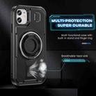 For iPhone 11 Ring Holder Carbon Fiber PC Hybrid TPU Phone Case(Black) - 3
