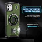 For iPhone 11 Ring Holder Carbon Fiber PC Hybrid TPU Phone Case(Army Green) - 3