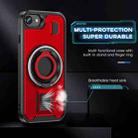 For iPhone 7 / 8 / SE 2022 Ring Holder Carbon Fiber PC Hybrid TPU Phone Case(Red) - 3