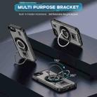 For iPhone 7 / 8 / SE 2022 Ring Holder Carbon Fiber PC Hybrid TPU Phone Case(Grey) - 2