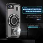 For iPhone 7 / 8 / SE 2022 Ring Holder Carbon Fiber PC Hybrid TPU Phone Case(Grey) - 3