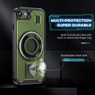 For iPhone 7 / 8 / SE 2022 Ring Holder Carbon Fiber PC Hybrid TPU Phone Case(Army Green) - 3