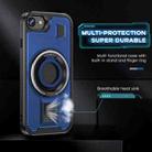 For iPhone 7 / 8 / SE 2022 Ring Holder Carbon Fiber PC Hybrid TPU Phone Case(Blue) - 3