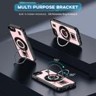 For iPhone 7 / 8 / SE 2022 Ring Holder Carbon Fiber PC Hybrid TPU Phone Case(Rose Gold) - 2