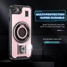 For iPhone 7 / 8 / SE 2022 Ring Holder Carbon Fiber PC Hybrid TPU Phone Case(Rose Gold) - 3