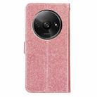 For Redmi A3 Glitter Powder Flip Leather Phone Case(Rose Gold) - 3