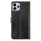 For Redmi Note 14 5G Glitter Powder Flip Leather Phone Case(Black) - 3