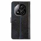For Redmi Note 14 Pro 5G Glitter Powder Flip Leather Phone Case(Black) - 3
