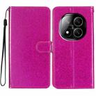 For Redmi Note 14 Pro 5G Glitter Powder Flip Leather Phone Case(Rose Red) - 1