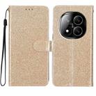 For Redmi Note 14 Pro 5G Glitter Powder Flip Leather Phone Case(Gold) - 1