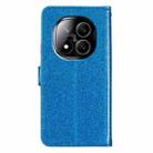 For Redmi Note 14 Pro 5G Glitter Powder Flip Leather Phone Case(Blue) - 3