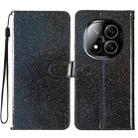 For Redmi Note 14 Pro+ 5G Glitter Powder Flip Leather Phone Case(Black) - 1