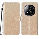 For Redmi Note 14 Pro+ 5G Glitter Powder Flip Leather Phone Case(Gold) - 1