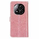 For Redmi Note 14 Pro+ 5G Glitter Powder Flip Leather Phone Case(Rose Gold) - 3