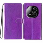 For Redmi Note 14 Pro+ 5G Glitter Powder Flip Leather Phone Case(Purple) - 1