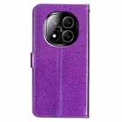 For Redmi Note 14 Pro+ 5G Glitter Powder Flip Leather Phone Case(Purple) - 3