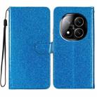 For Redmi Note 14 Pro+ 5G Glitter Powder Flip Leather Phone Case(Blue) - 1