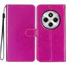 For Redmi A4 5G Glitter Powder Flip Leather Phone Case(Rose Red) - 1