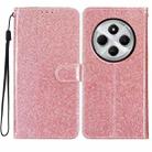 For Redmi A4 5G Glitter Powder Flip Leather Phone Case(Rose Gold) - 1