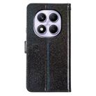 For Redmi Note 14 Pro 4G Glitter Powder Flip Leather Phone Case(Black) - 3
