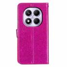 For Redmi Note 14 Pro 4G Glitter Powder Flip Leather Phone Case(Rose Red) - 3