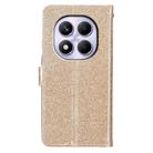 For Redmi Note 14 Pro 4G Glitter Powder Flip Leather Phone Case(Gold) - 3