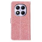 For Redmi Note 14 Pro 4G Glitter Powder Flip Leather Phone Case(Rose Gold) - 3
