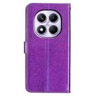 For Redmi Note 14 Pro 4G Glitter Powder Flip Leather Phone Case(Purple) - 3